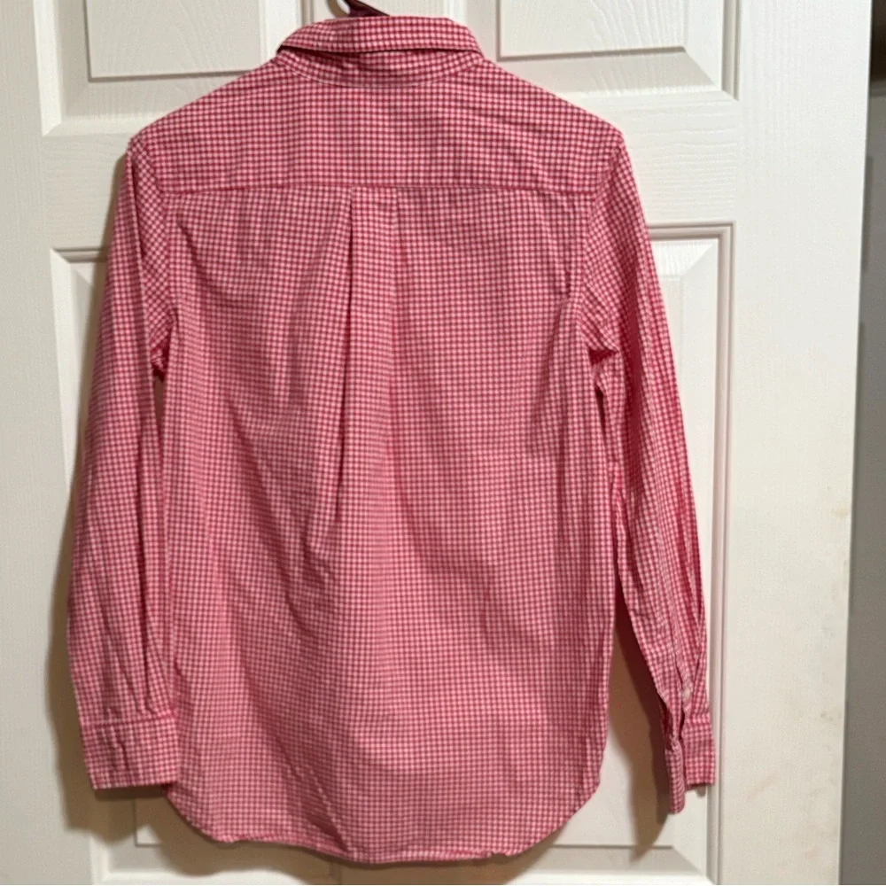 Ralph Lauren Boys Red Checkered Oxford Shirt Size Large 14/16